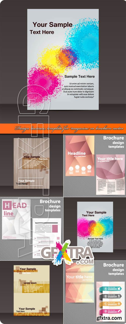 Design business template for magazine or brochure vector