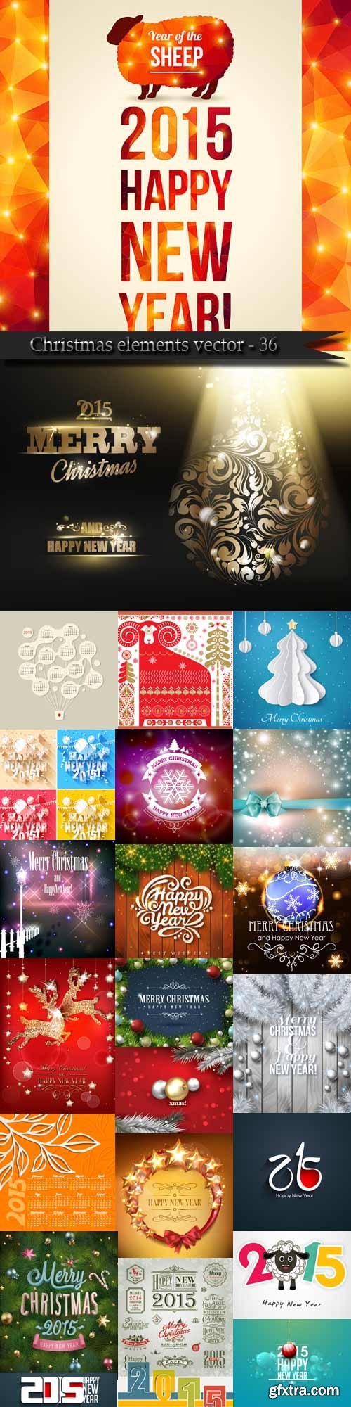 Christmas elements vector - 36