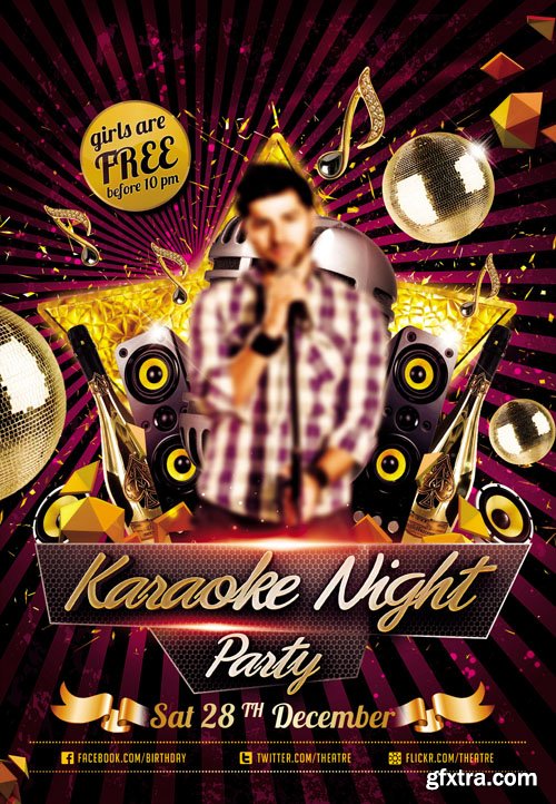 Karaoke Night Party2 Flyer Template