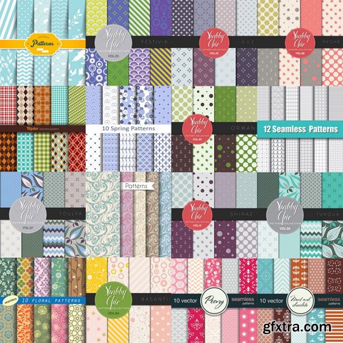 Seamless Pattern Collection - 25 Vector