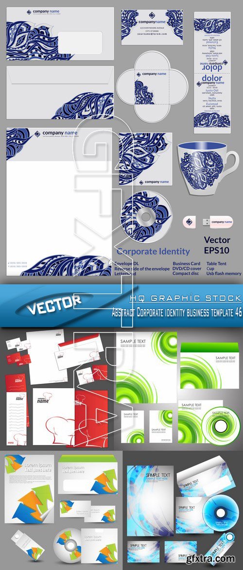 Stock Vector - Abstract Corporate identity business template 46