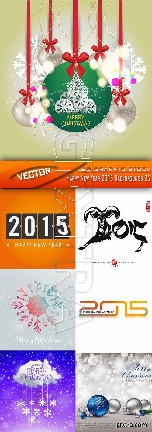 Stock Vector - Happy New Year 2015 Backgrounds 36