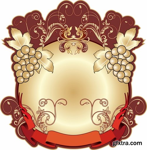 Collection of heraldry vector image 25 Eps