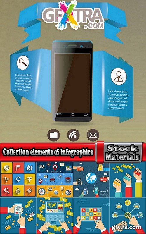 Collection elements of infographics vector image #11-25 Eps