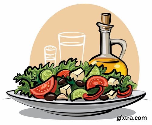 Collection of various food vector images #2-25 Eps