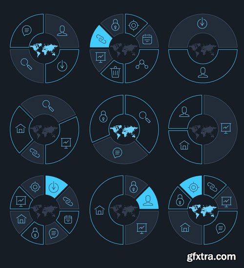 Collection of various electronic displays 25 Eps