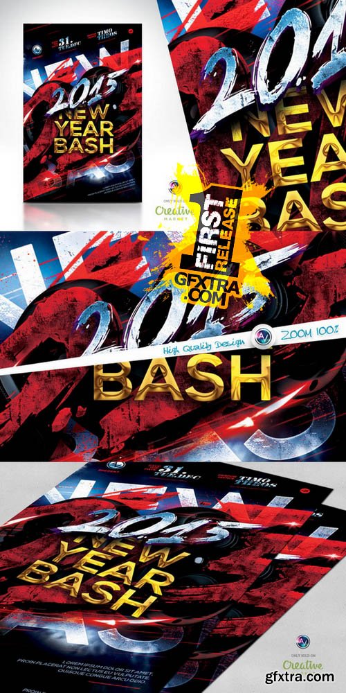 2015 New Year Bash Flyer Template - Creativemarket 132447