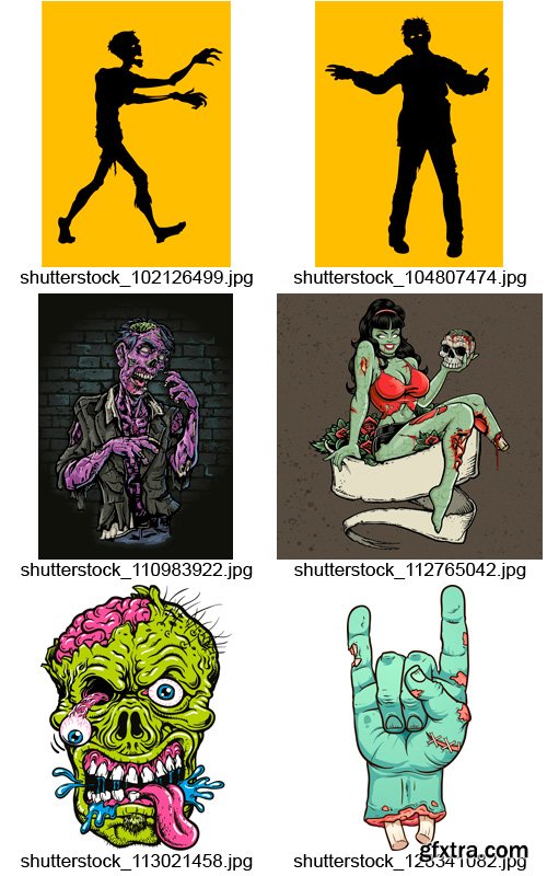 Amazing SS - Cartoon Zombie, 25xEPS