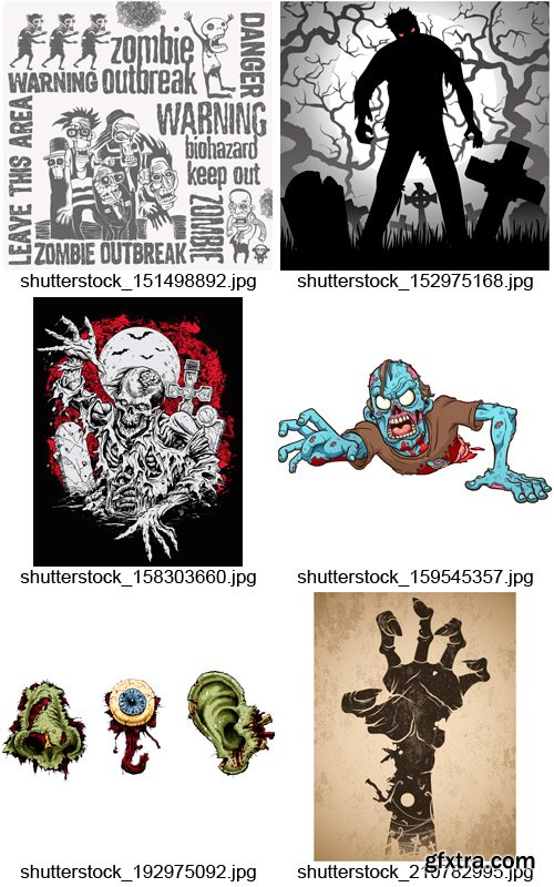 Amazing SS - Cartoon Zombie, 25xEPS