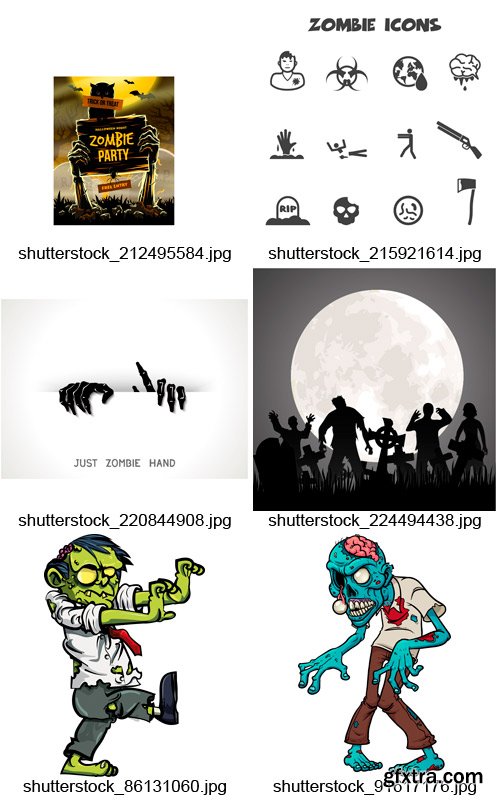 Amazing SS - Cartoon Zombie, 25xEPS