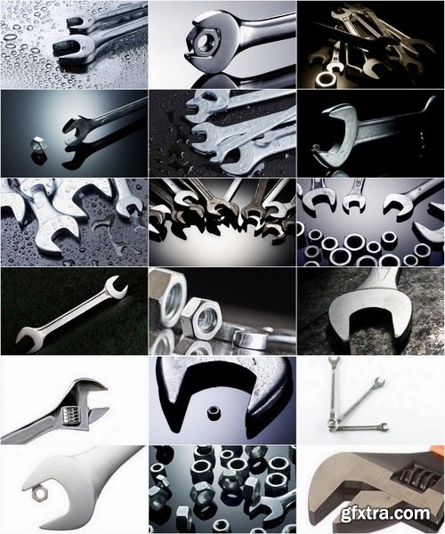 Collection of different spanners 25 UHQ Jpeg