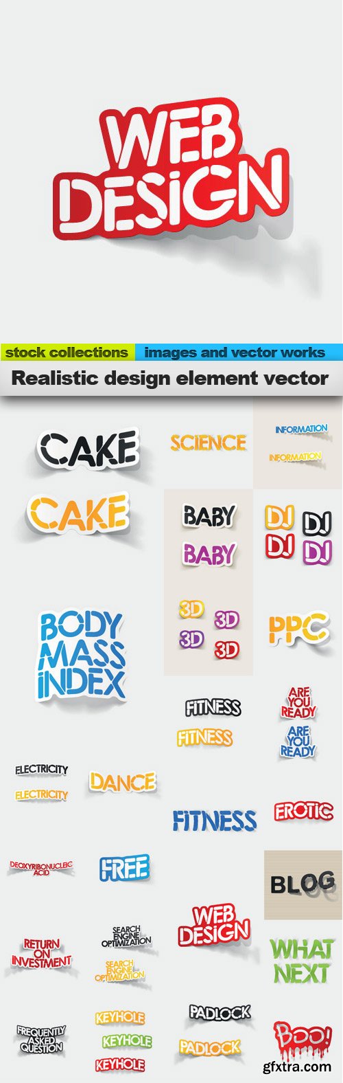 Realistic design element vector,25 x EPS