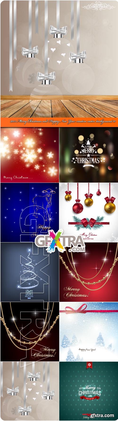 2015 Merry Christmas and Happy New Year creative vector background 10