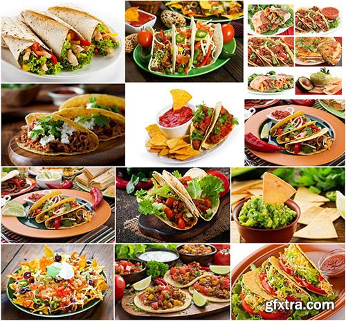 Mexican Food - Taco, Tortillas, Nachos, 25xUHQ JPEG