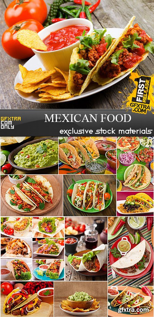 Mexican Food - Taco, Tortillas, Nachos, 25xUHQ JPEG