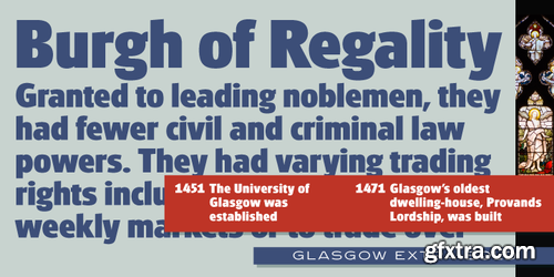 Glasgow Pro Font Family $250