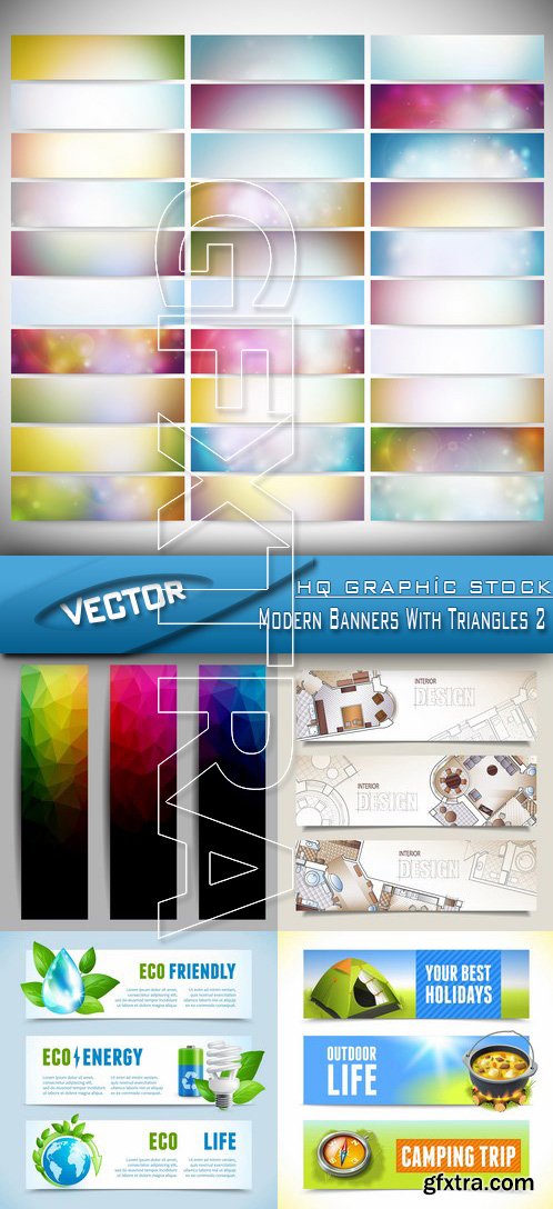 Stock Vector - Modern Banners With Triangles 2