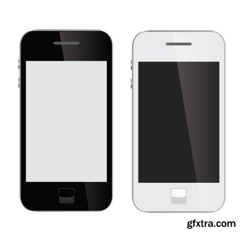 Stock Vectors - Smartphones 4, 25xEPS