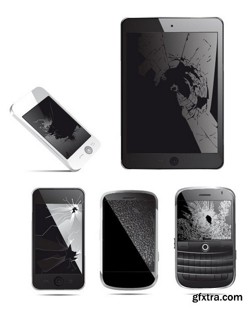 Stock Vectors - Smartphones 4, 25xEPS