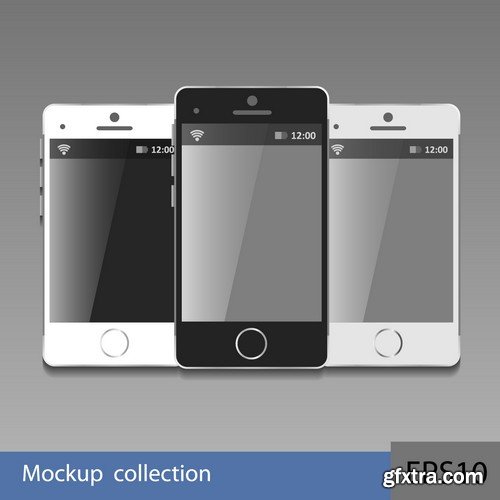 Stock Vectors - Smartphones 4, 25xEPS