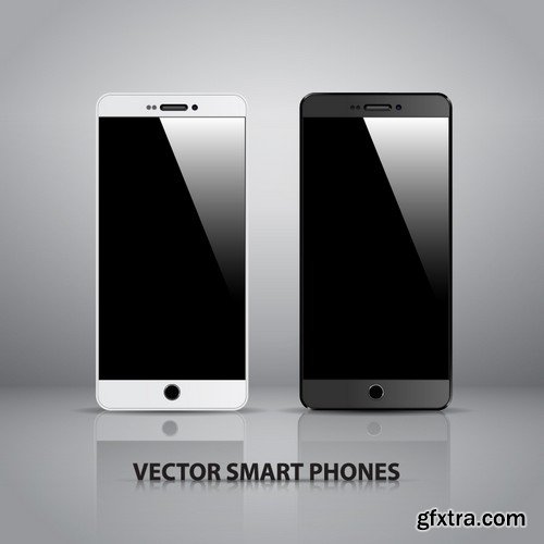 Stock Vectors - Smartphones 4, 25xEPS