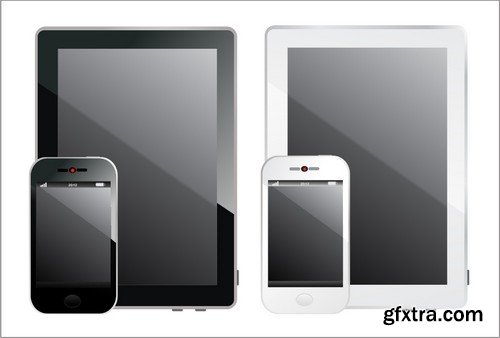 Stock Vectors - Smartphones 4, 25xEPS