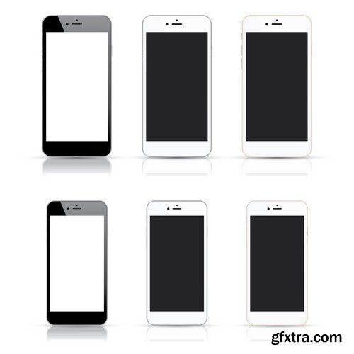 Stock Vectors - Smartphones 4, 25xEPS