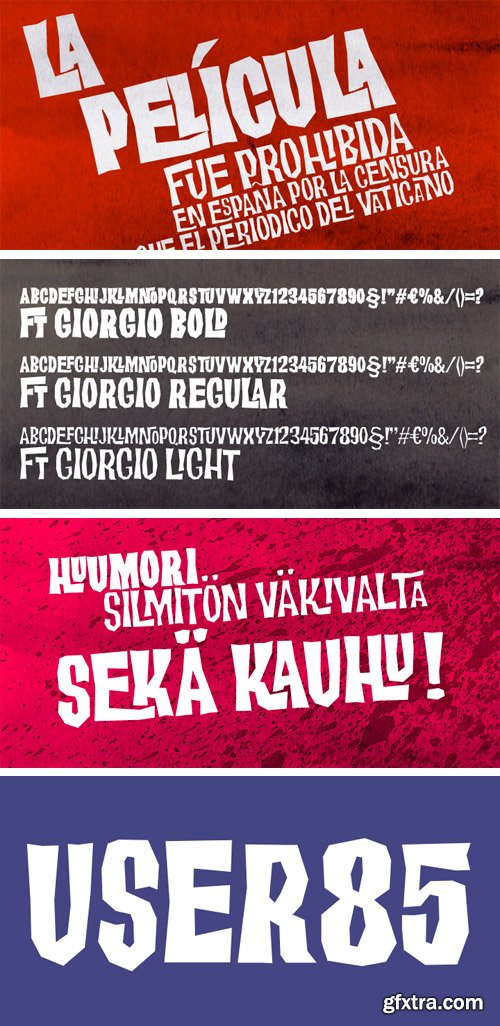 FT Giorgio Font Family - 3 Fonts $40