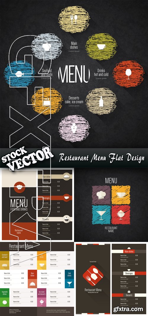 Stock Vector - Restaurant Menu Flat Design