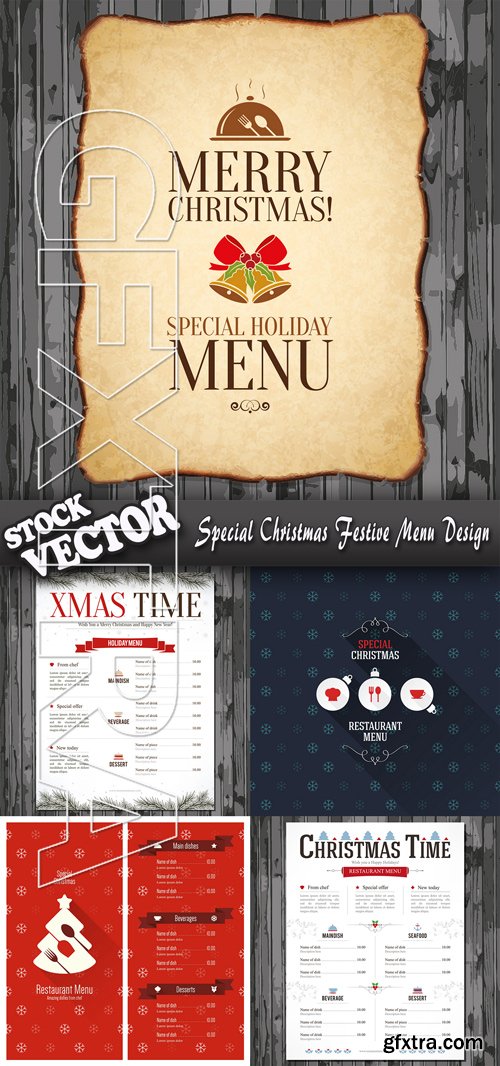 Stock Vector - Special Christmas Festive Menu Design