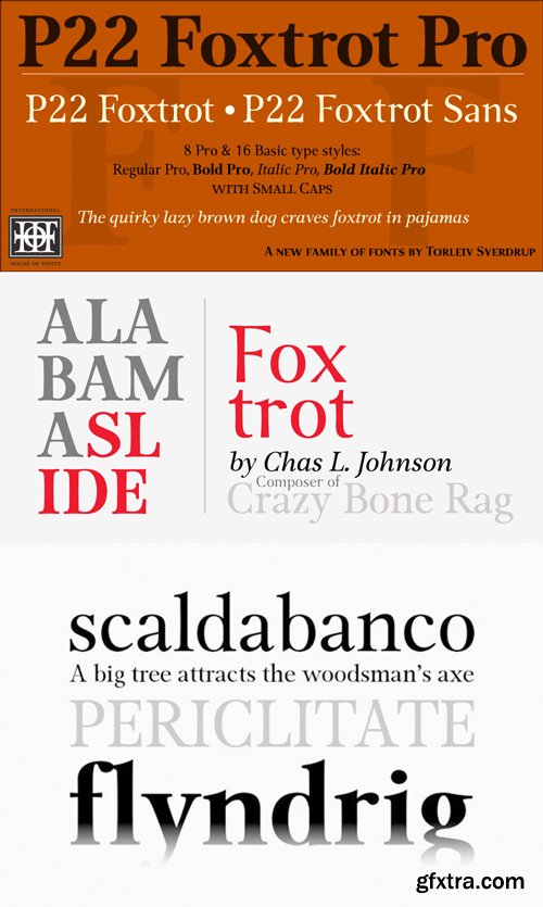 P22 Foxtrot Pro Font Family $239.95