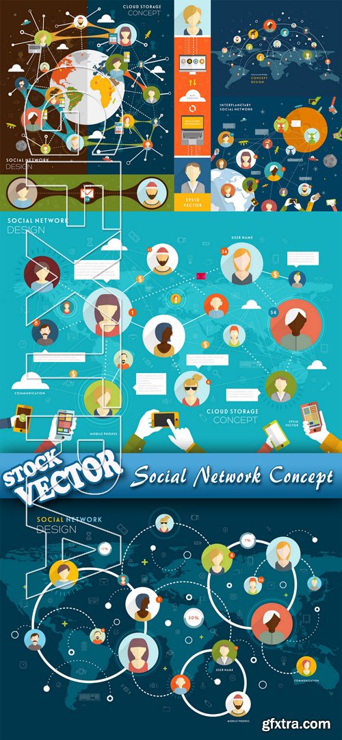 Stock Vector - Social Network Concept