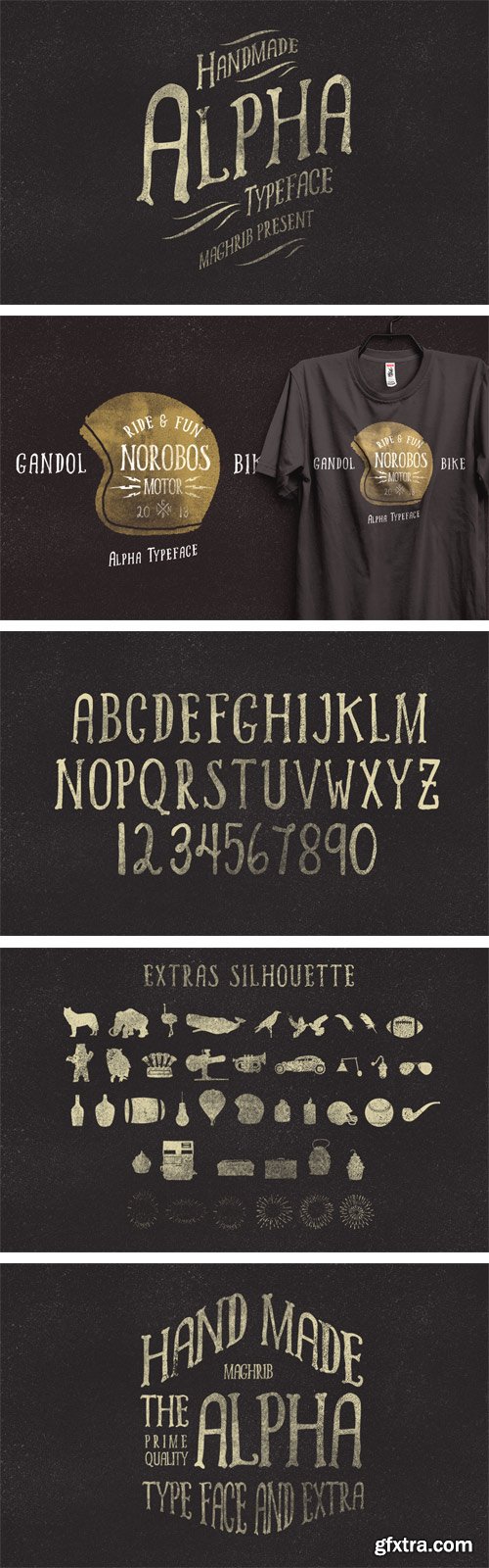 Alpha Rough Font Family - 2 Fonts $12 (+ Bonus)