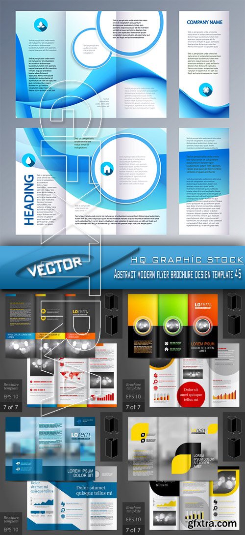 Stock Vector - Abstract modern flyer brochure design template 45