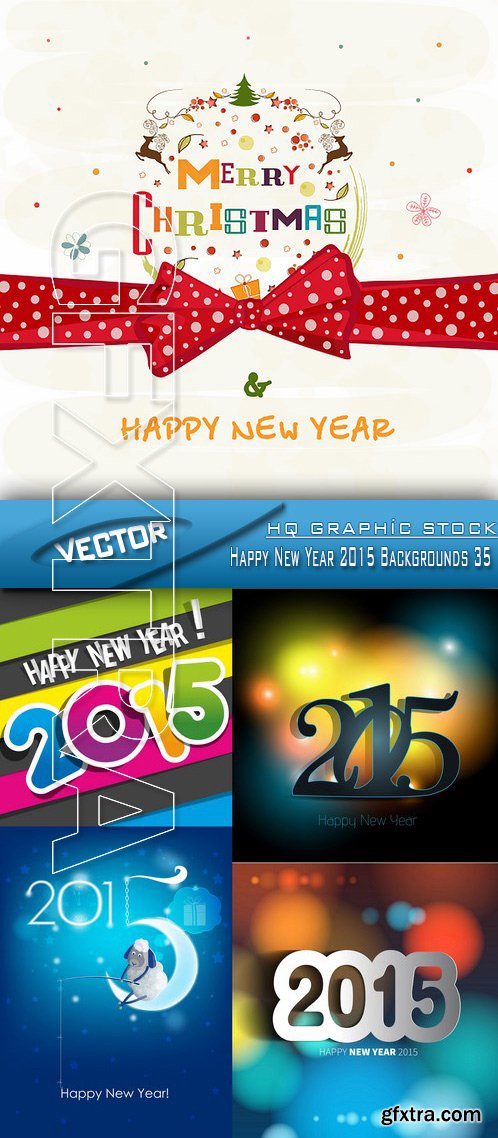 Stock Vector - Happy New Year 2015 Backgrounds 35