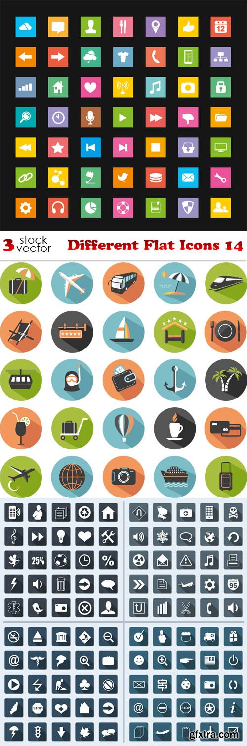 Vectors - Different Flat Icons 14