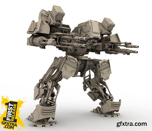 Turbosquid 3D Models: Warrior 1 (Battle Mech)