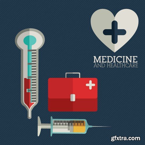 Stock Vectors - Medical background 6, 25xEPS