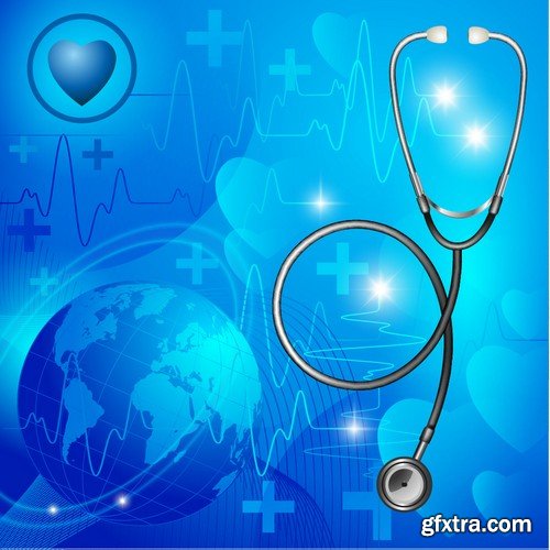 Stock Vectors - Medical background 6, 25xEPS