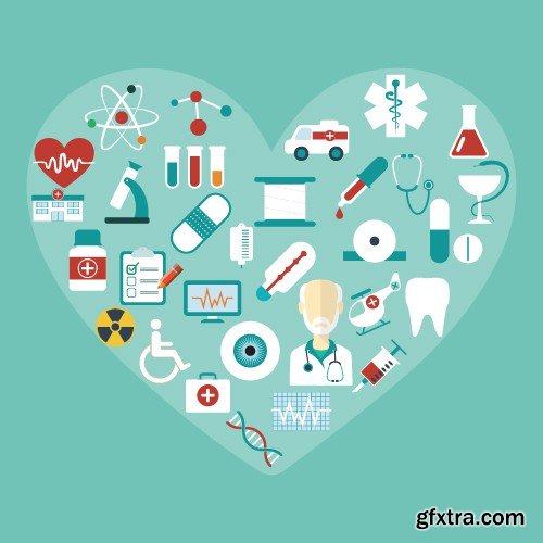 Stock Vectors - Medical background 6, 25xEPS