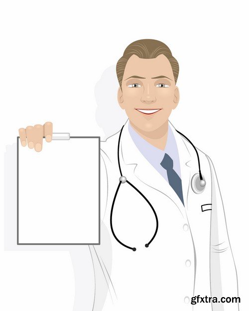 Stock Vectors - Medical background 6, 25xEPS