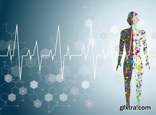 Stock Vectors - Medical background 6, 25xEPS