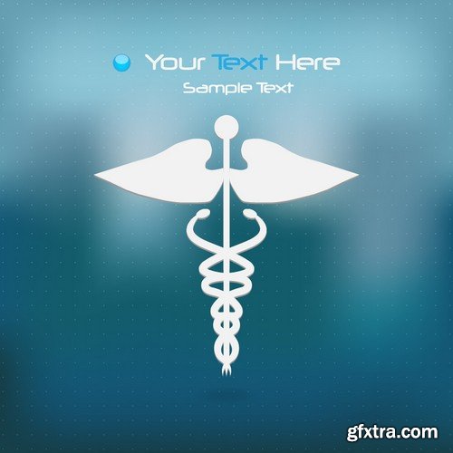 Stock Vectors - Medical background 6, 25xEPS