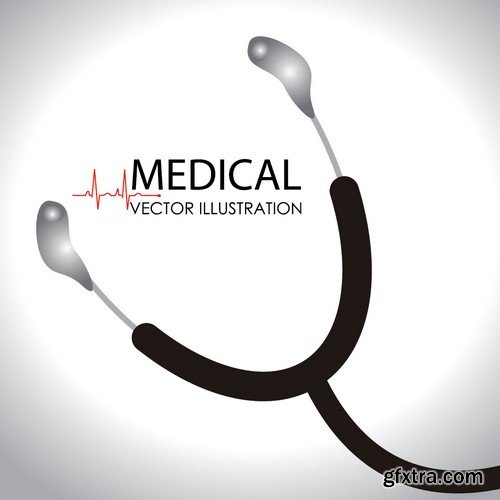 Stock Vectors - Medical background 6, 25xEPS