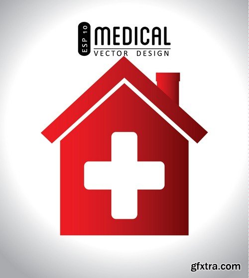 Stock Vectors - Medical background 6, 25xEPS