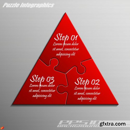 Business Puzzle Infographics 47xEPS