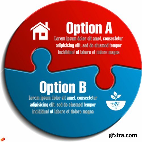 Business Puzzle Infographics 47xEPS