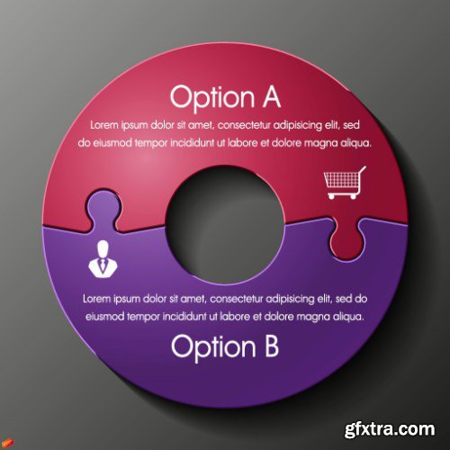 Business Puzzle Infographics 47xEPS