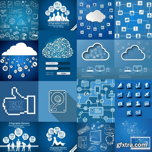 Collection elements of infographics vector image #12-25 Eps