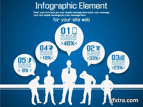 Collection elements of infographics vector image #12-25 Eps